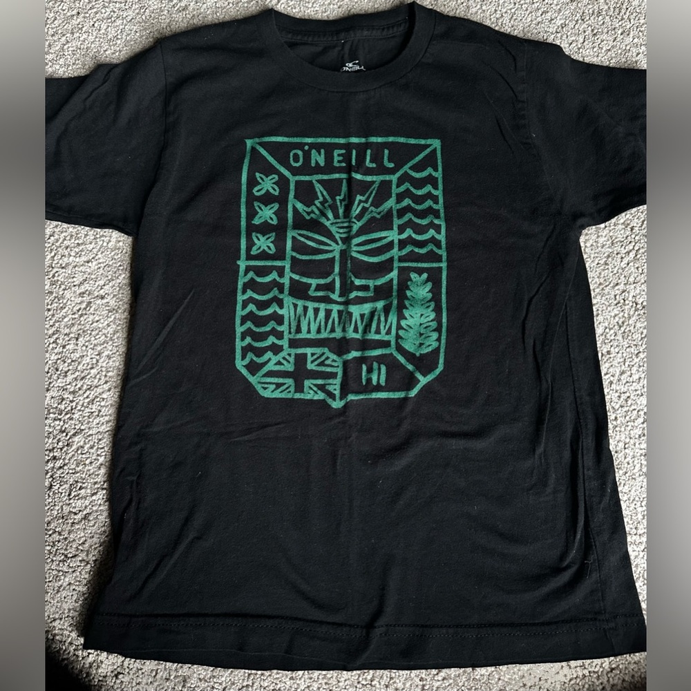O'Neill Black T-Shirt with Green Graphic